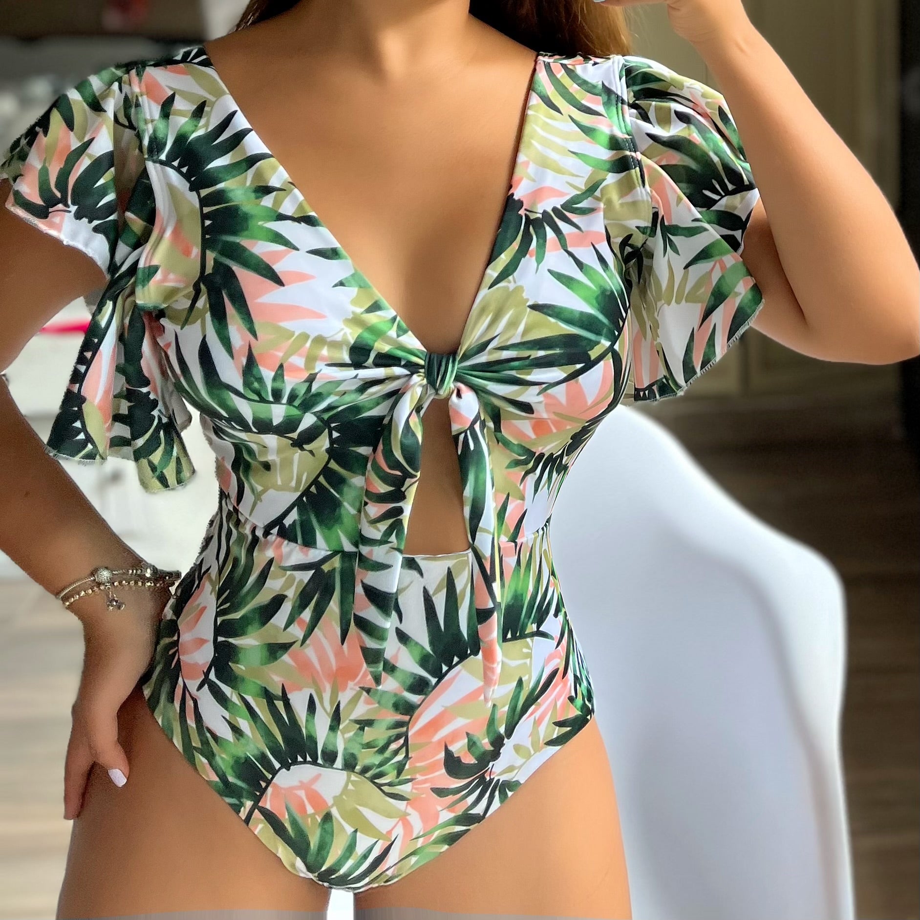 Baño Enterizo Vestidos De Baño Estampados Trajes De Baño M