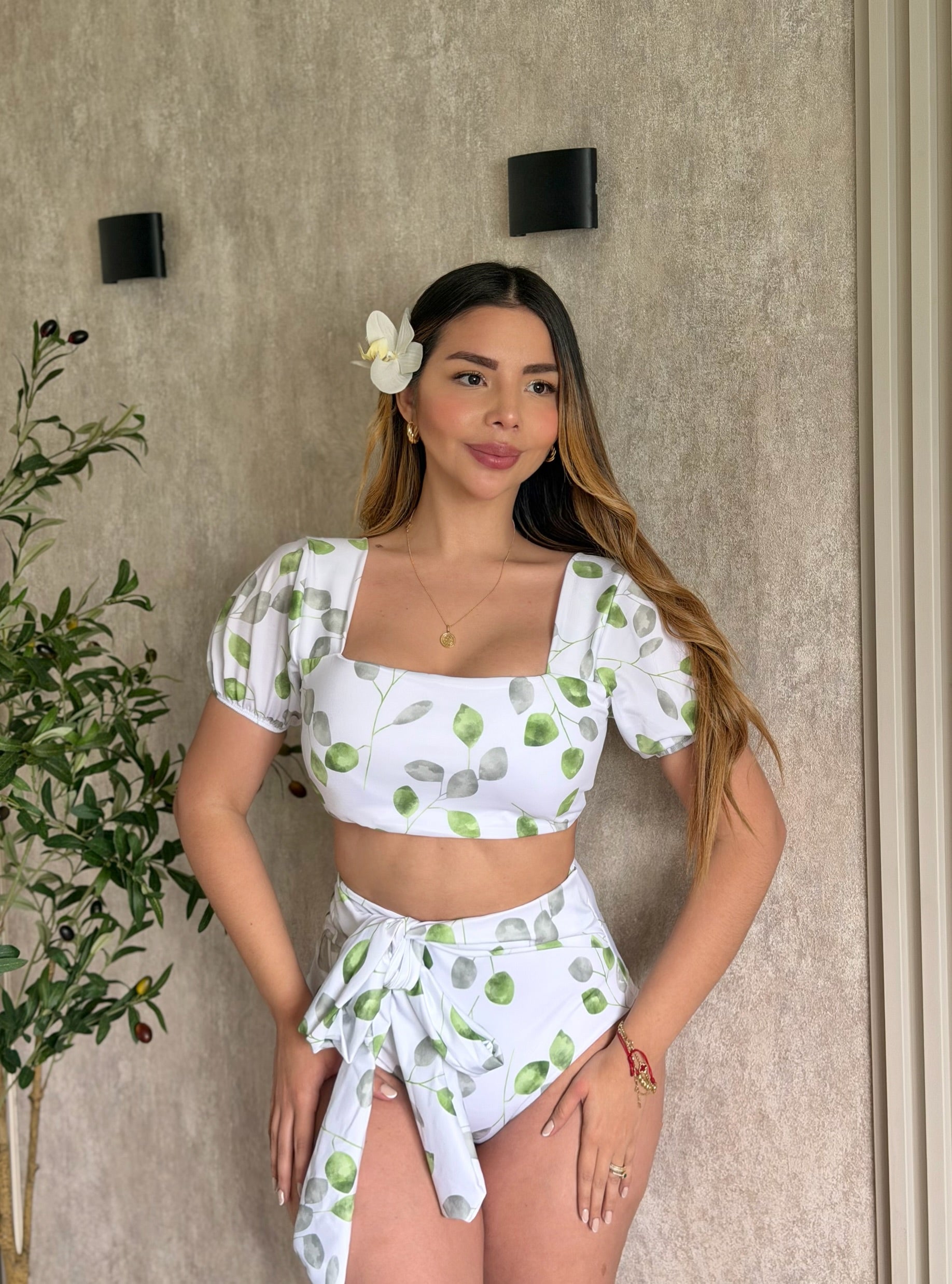 Traje de Baño Dos Piezas Referencia Margarita Bandeja Print